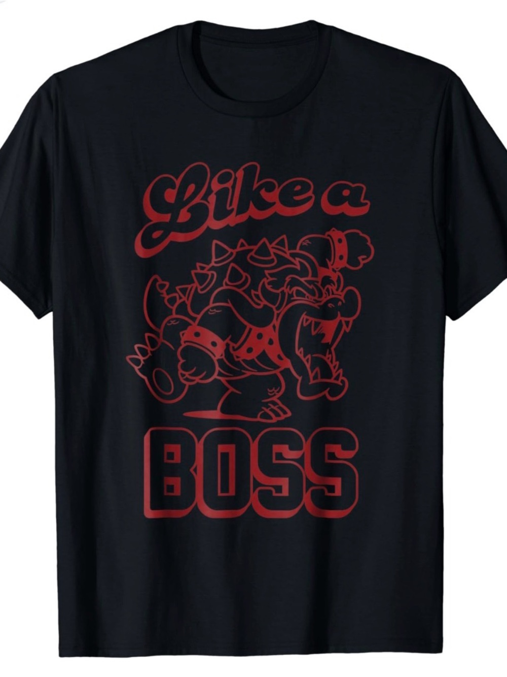 Nintendo Super Mario Bowser "Like A Boss" Koopa King Black T Shirt Man’s L